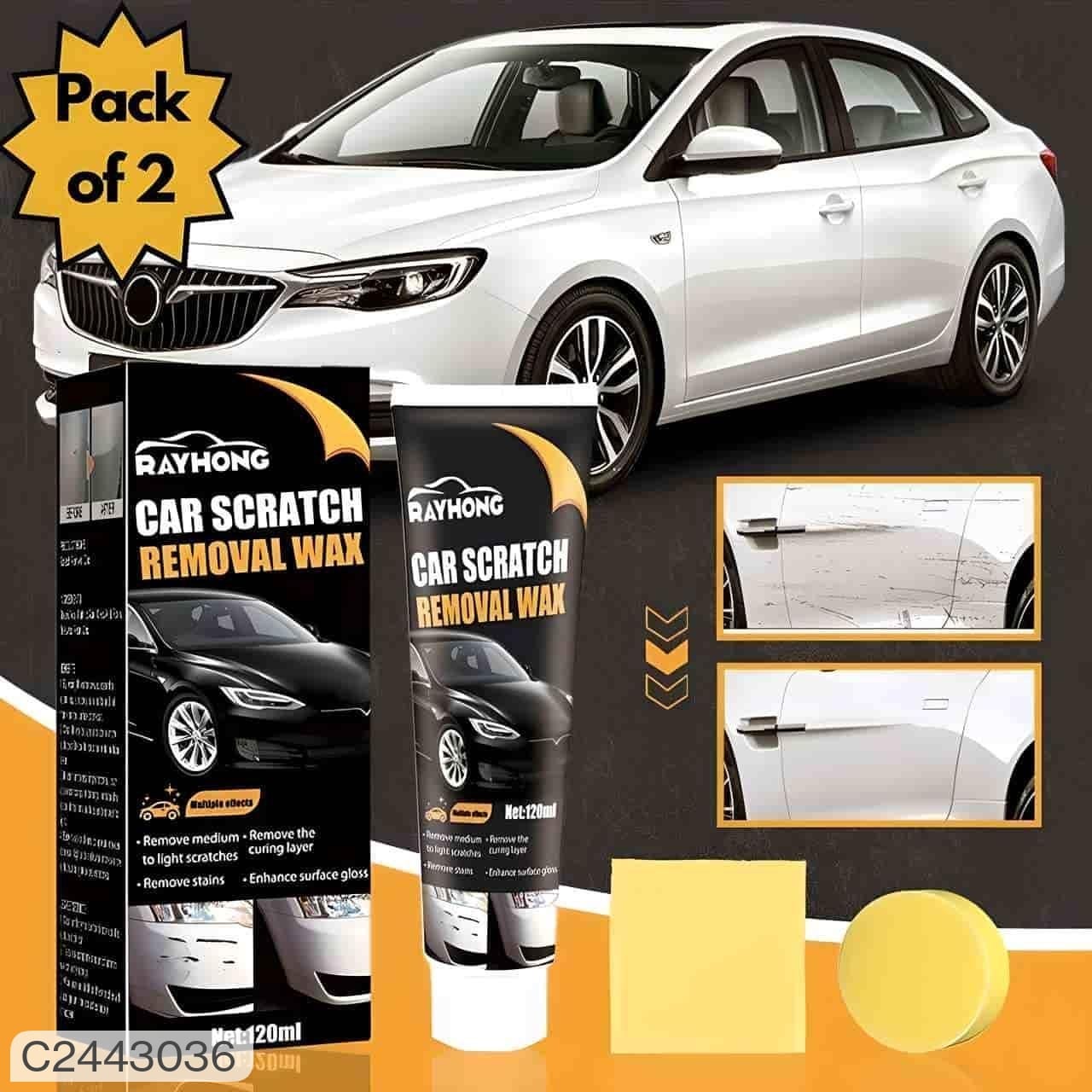 Car Scratch Removal Wax (Pack of 2)